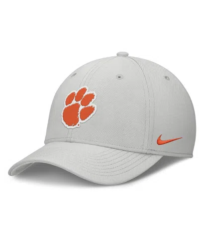 Nike Gray Clemson Tigers Rise Practice Performance Adjustable Hat
