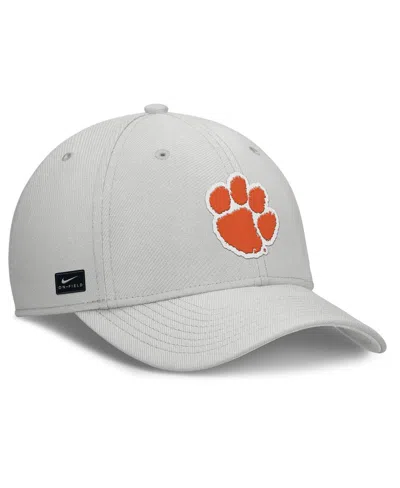 Nike Gray Clemson Tigers Rise Practice Performance Adjustable Hat