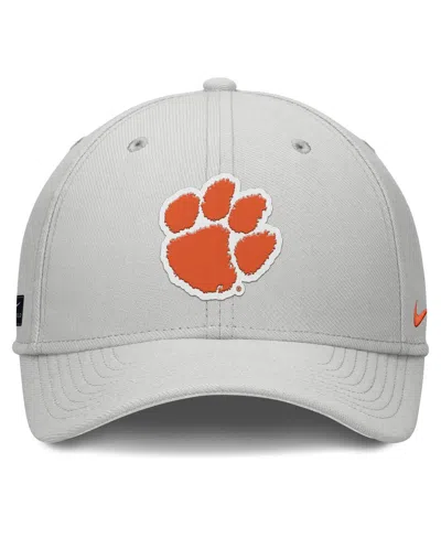 Nike Gray Clemson Tigers Rise Practice Performance Adjustable Hat