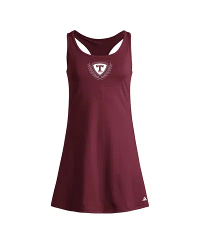 Adidas Originals Women's Maroon Texas A&m Aggies Spring Fling Active Racerback Skort Dress In Burgundy