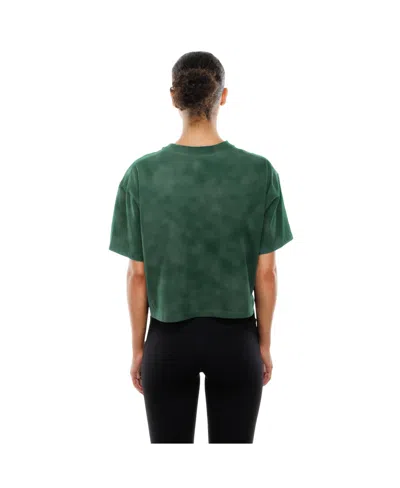 New Era Women's Green Green Bay Packers Cropped Boxy Sport Classics Mineral Wash T-shirt