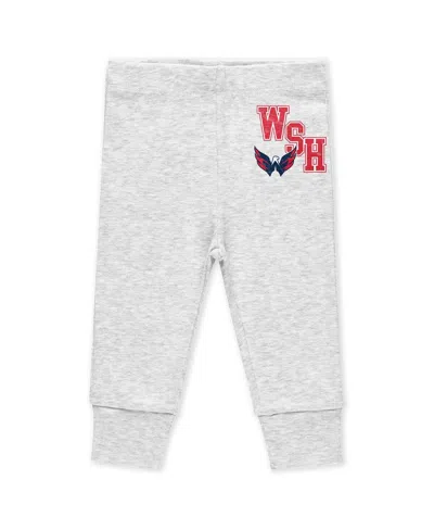 Wear By Erin Andrews Baby Boys And Girls 3-piece Washington Capitals Turn Me Around Bodysuits And Pants Set In Gray