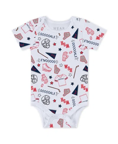 Wear By Erin Andrews Baby Boys And Girls 3-piece Washington Capitals Turn Me Around Bodysuits And Pants Set In Gray
