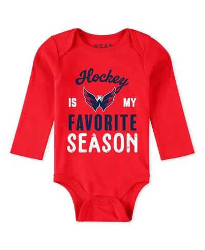 Wear By Erin Andrews Baby Boys And Girls 3-piece Washington Capitals Turn Me Around Bodysuits And Pants Set In Gray