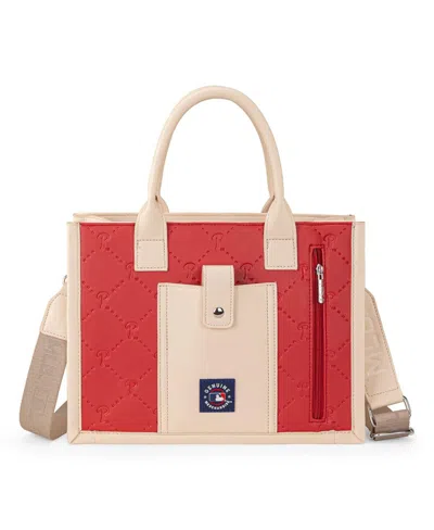 Montana West Philadelphia Phillies Whipstitch Crossbody Tote Handbag