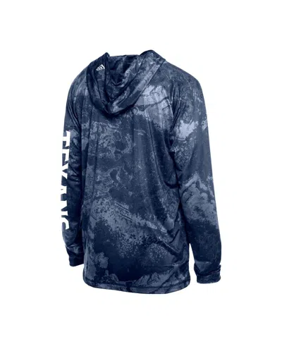 New Era Men'sâ Navy Houston Texans Realtree Xtreme Camo Raglan Long Sleeve Hooded T-shirt In Blue