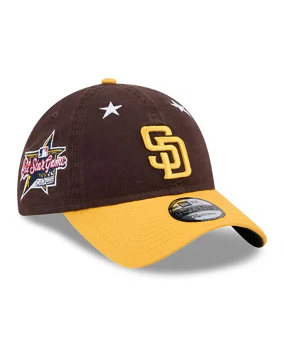 New Era Men's Brown/gold San Diego Padres 2025 Mlb All-star Game 9twenty Adjustable Hat