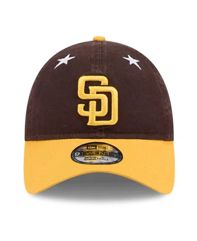 New Era Men's Brown/gold San Diego Padres 2025 Mlb All-star Game 9twenty Adjustable Hat