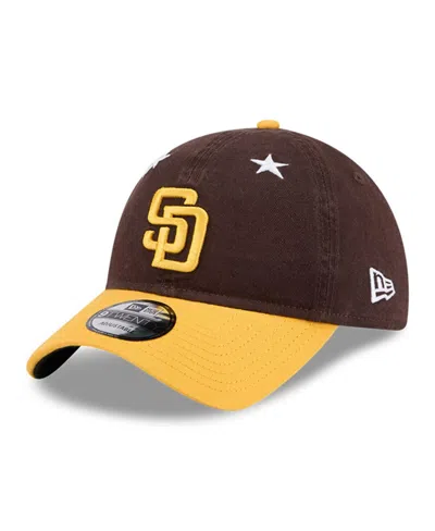 New Era Men's Brown/gold San Diego Padres 2025 Mlb All-star Game 9twenty Adjustable Hat