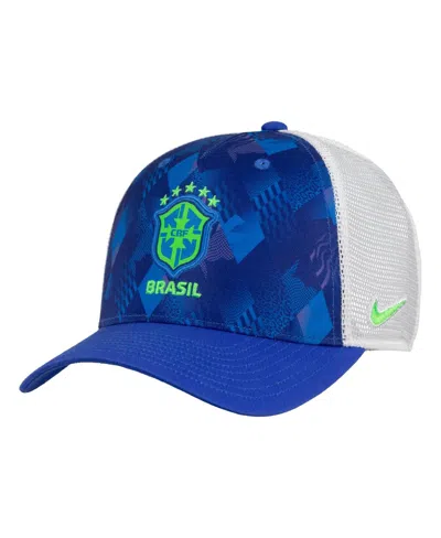Nike Men's And Women's Blue Brazil National Team Rise Printed Trucker Adjustable Hat