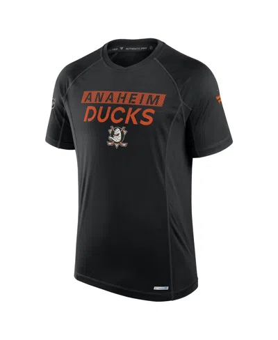 Fanatics Men'sâ Black Anaheim Ducks Authentic Pro Rink Tech T-shirt In Black
