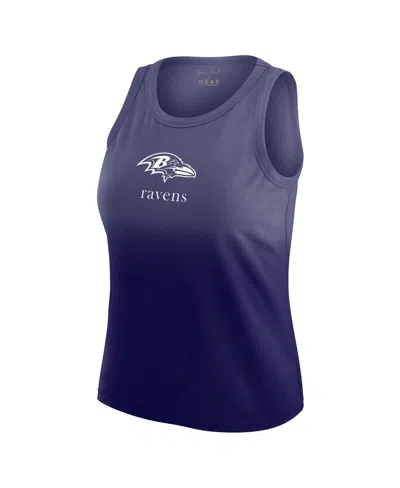 Wear By Erin Andrews Women's X Gracie Hunt Purple Baltimore Ravens Ombre Tank Top