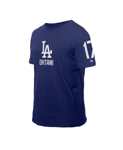 New Era Men's Shohei Ohtani Royal Los Angeles Dodgers Design Lab Name Number T-shirt In Blue