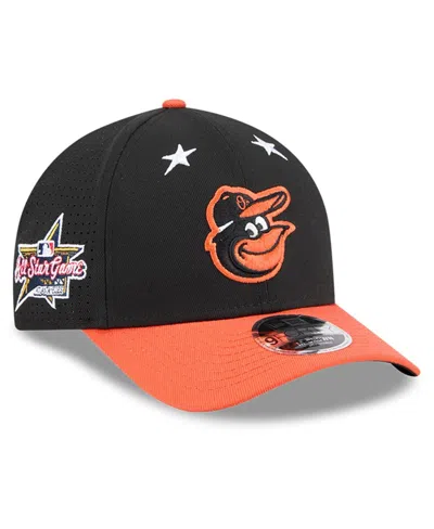 New Era Men's Black/orange Baltimore Orioles 2025 Mlb All-star Game 9forty M-crown Adjustable Hat