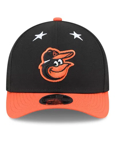 New Era Men's Black/orange Baltimore Orioles 2025 Mlb All-star Game 9forty M-crown Adjustable Hat