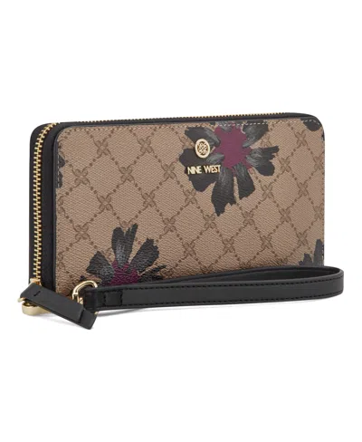 Nine West Lockup 9s Zip Around Wristlet