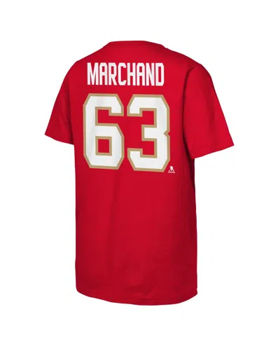 Outerstuff Big Boys And Girls Brad Marchand Red Florida Panthers Player Name Number T-shirt In Red
