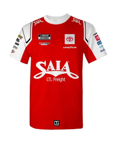 Joe Gibbs Racing Team Collection Men's Red Ty Gibbs Saia Sublimated Uniform T-shirt In Red