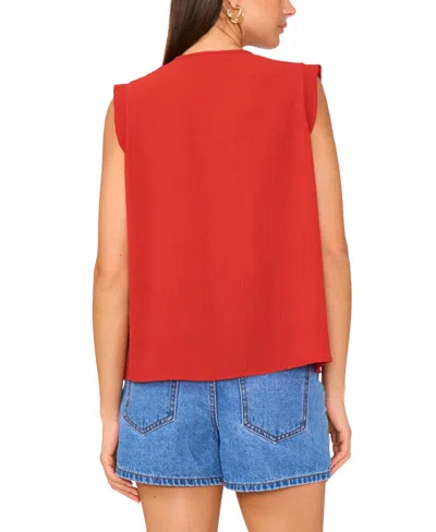 Vince Camuto Crepe Tank In Red