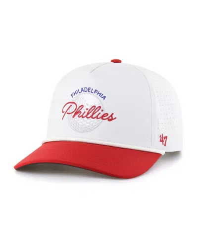 47 Brand Men's White/red Philadelphia Phillies Gimmie Golf Hitch Rope Adjustable Hat