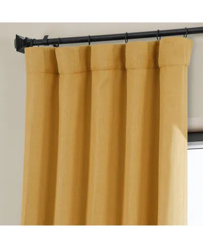 Half Price Drapes Mink Textured Faux Linen Room Darkening Curtain
