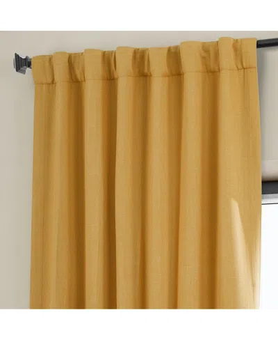 Half Price Drapes Mink Textured Faux Linen Room Darkening Curtain