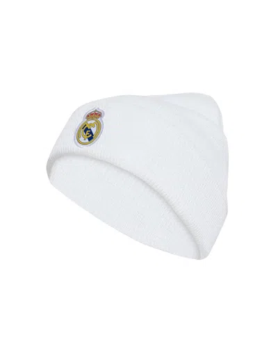 Adidas Originals Men's And Women's White Real Madrid Cuffed Knit Hat