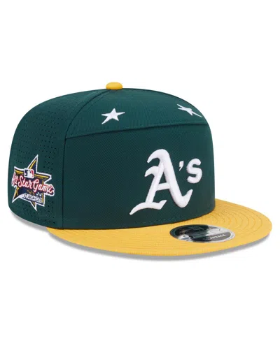 New Era Men's Green/gold Athletics 2025 Mlb All-star Game Side Patch 9fifty Snapback Hat