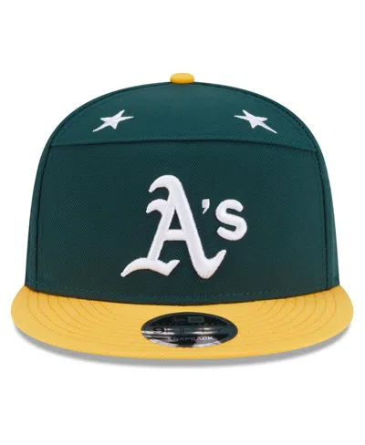 New Era Men's Green/gold Athletics 2025 Mlb All-star Game Side Patch 9fifty Snapback Hat