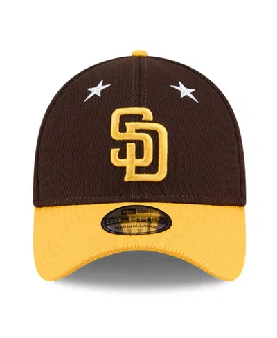 New Era Men's Brown/gold San Diego Padres 2025 Mlb All-star Game 39thirty Flex Hat