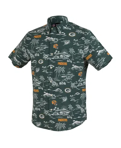 Reyn Spooner Green Green Bay Packers Kekai Performance Button-down Shirt In Green