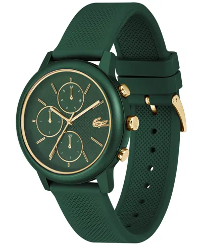 Lacoste L.12.12 Move Chronograph Silicone Strap Watch, 42mm In Green