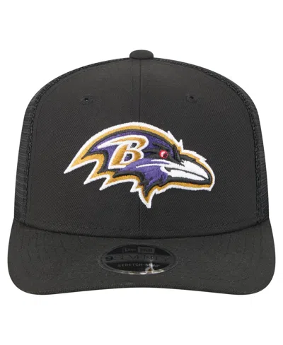New Era Men's Black Baltimore Ravens Team Collection 9seventy Stretch-snap Adjustable Hat