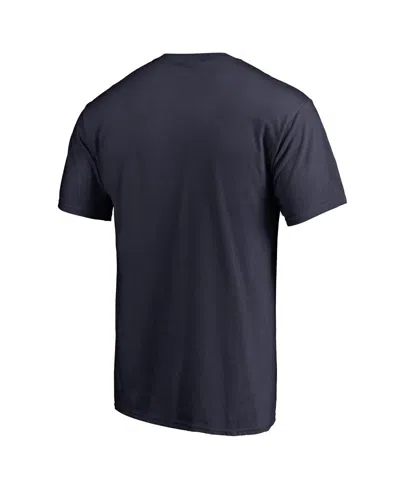 Fanatics Men's Navy Atlanta Braves Onside Stripe T-shirt In Blue