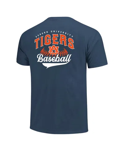 Image One Men's Navy Auburn Tigers Baseball Comfort Colors T-shirt In Blue