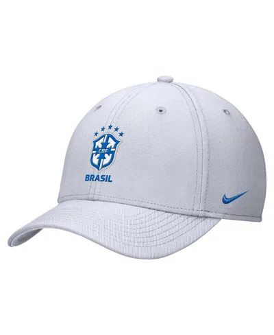 Nike Men's White Brazil National Team Rise Swoosh Performance Flex Hat