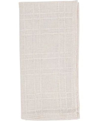 Saro Lifestyle Classic Stitched Plaid Napkins, 20" X 20"