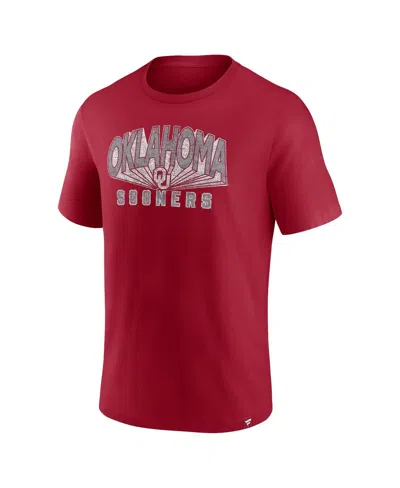 Fanatics Men'sâ Crimson Oklahoma Sooners Tradition Established Staple T-shirt In Red