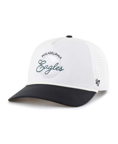 47 Brand Men's White/black Philadelphia Eagles Gimmie Golf Hitch Rope Adjustable Hat