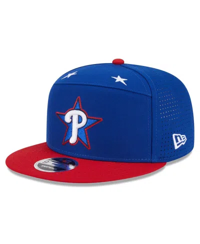 New Era Men's Blue/red Philadelphia Phillies 2025 Mlb All-star Game Workout Side Patch 9fifty Snapback Hat
