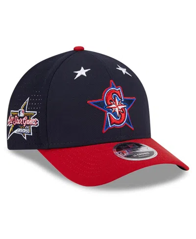 New Era Men's Navy/red Seattle Mariners 2025 Mlb All-star Game Workout 9forty M-crown Adjustable Hat