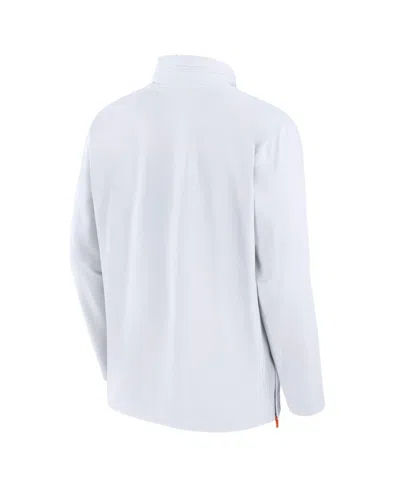 Jordan Men's White Florida Gators Sideline Coaches Lightweight Quarter-zip Jacket In White