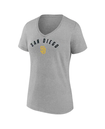 Fanatics Women'sâ Gray Texas Rangers V-neck T-shirt In Gray