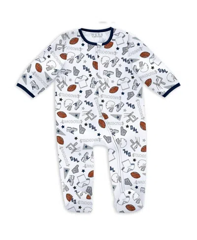 Wear By Erin Andrews Baby Boys And Girls Dallas Cowboys Sleep Play With Bib And Fun Hat Set In White