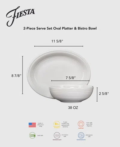 Fiesta Linen Oval Platter & Bistro Bowl 2-pc. Serve Set