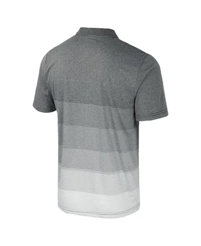 Colosseum Men's Gray Colorado Buffaloes Striped Mesh Polo Shirt In Gray