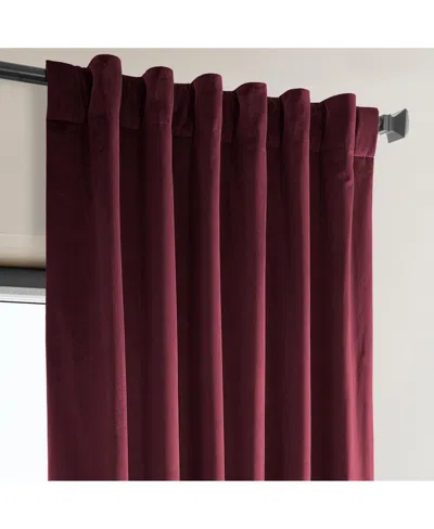 Half Price Drapes Cinema Red Heritage Plush Velvet Room Darkening Curtain