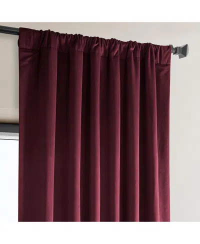 Half Price Drapes Cinema Red Heritage Plush Velvet Room Darkening Curtain