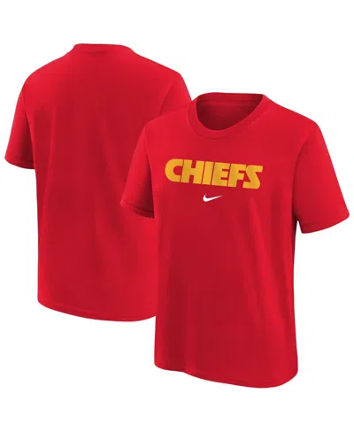 Nike Preschool Red Kansas City Chiefs Wordmark T-shirt In Red