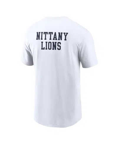 Nike White Penn State Nittany Lions 2-hit Stacked T-shirt In White
